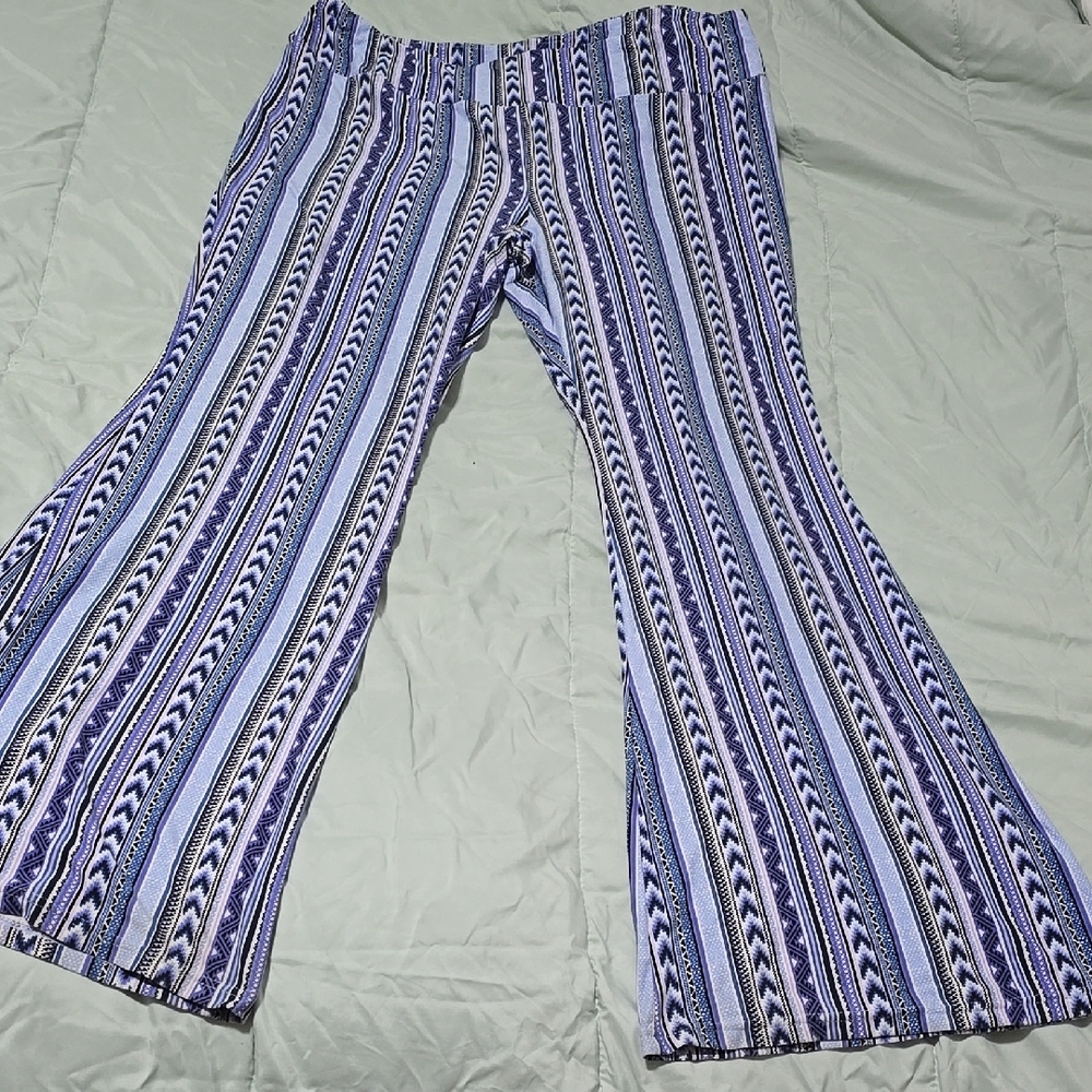 Colorful polyester bell bottoms